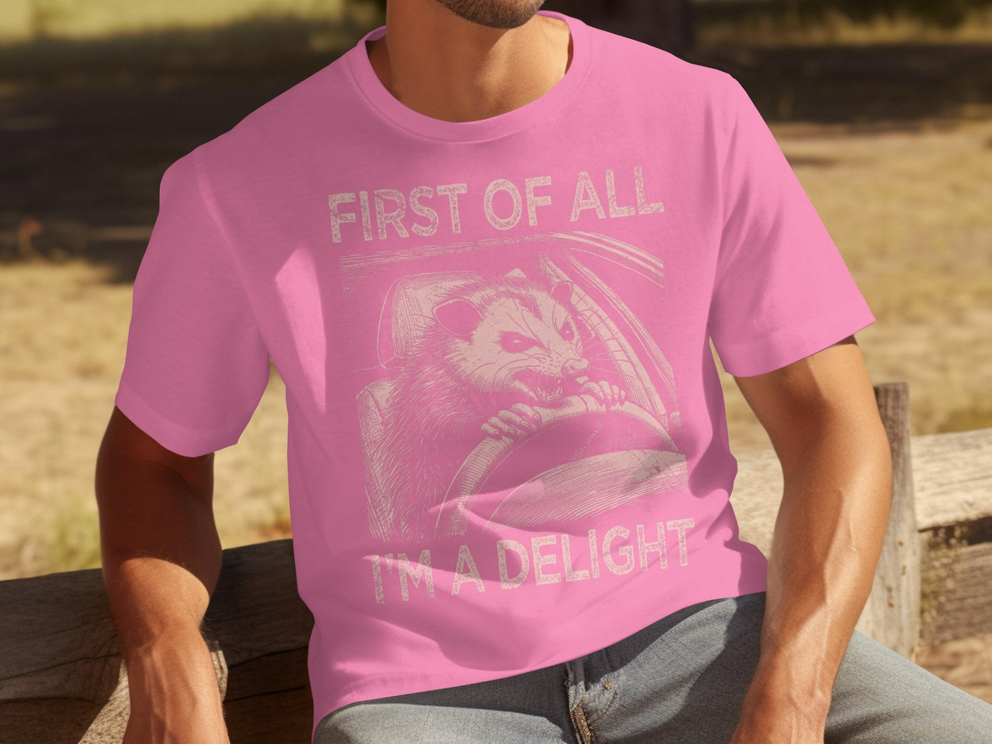 First Of All I'm A Delight Possum Graphic Tee