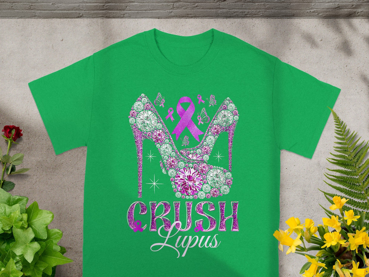 Crush Lupus Awareness Green Shirt for Supporters