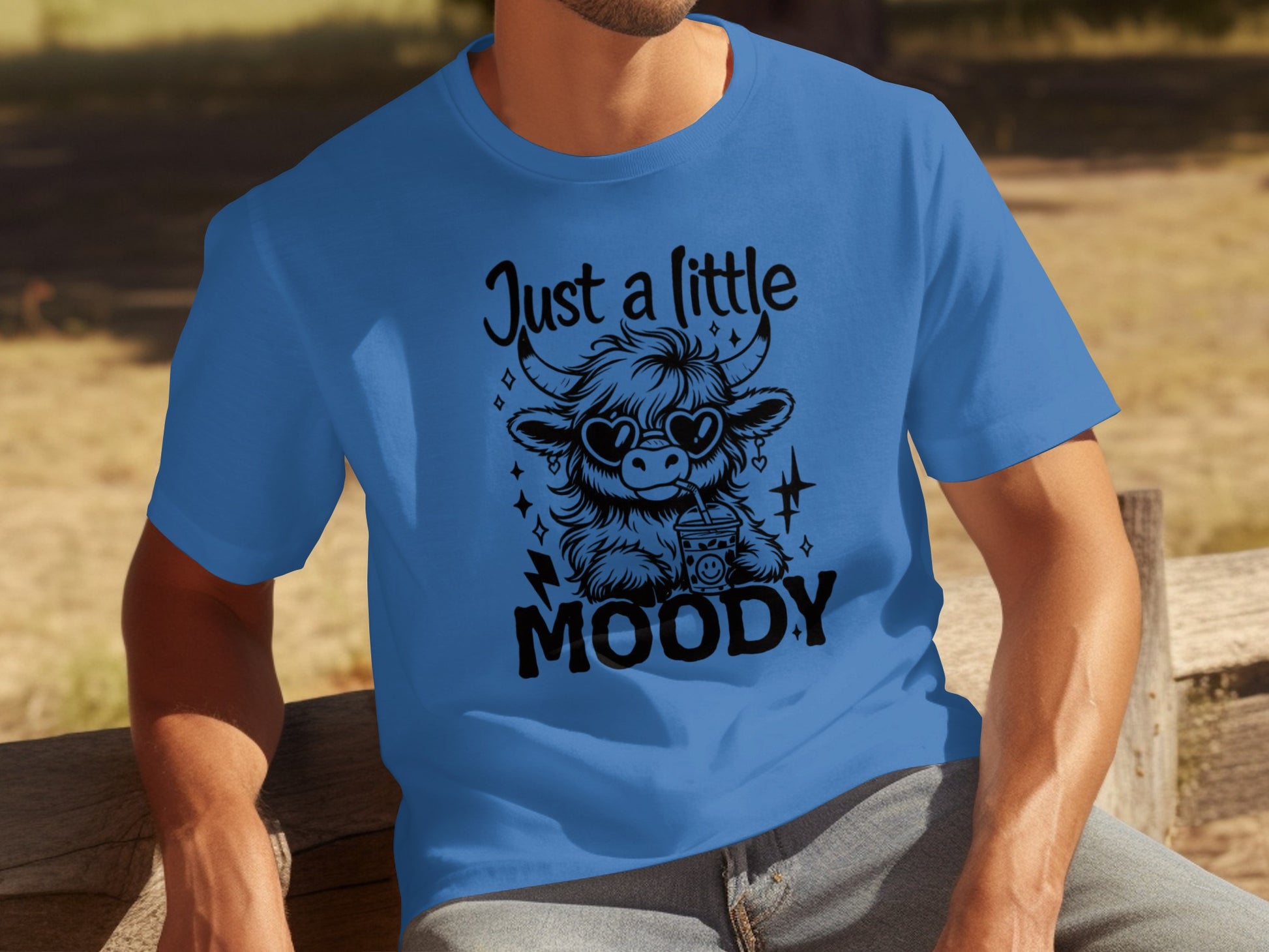 Just a Little Moody Graphic T-Shirt Funny Gift