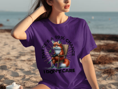 There's a 99% Chance I Don't Care Fox T-Shirt