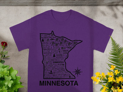 Minnesota The North Star State Purple T-Shirt