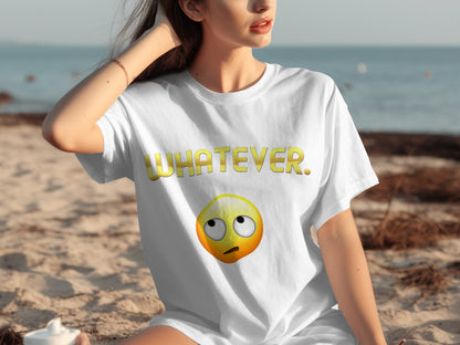 Whatever Smiley Face Graphic Tee Shirt
