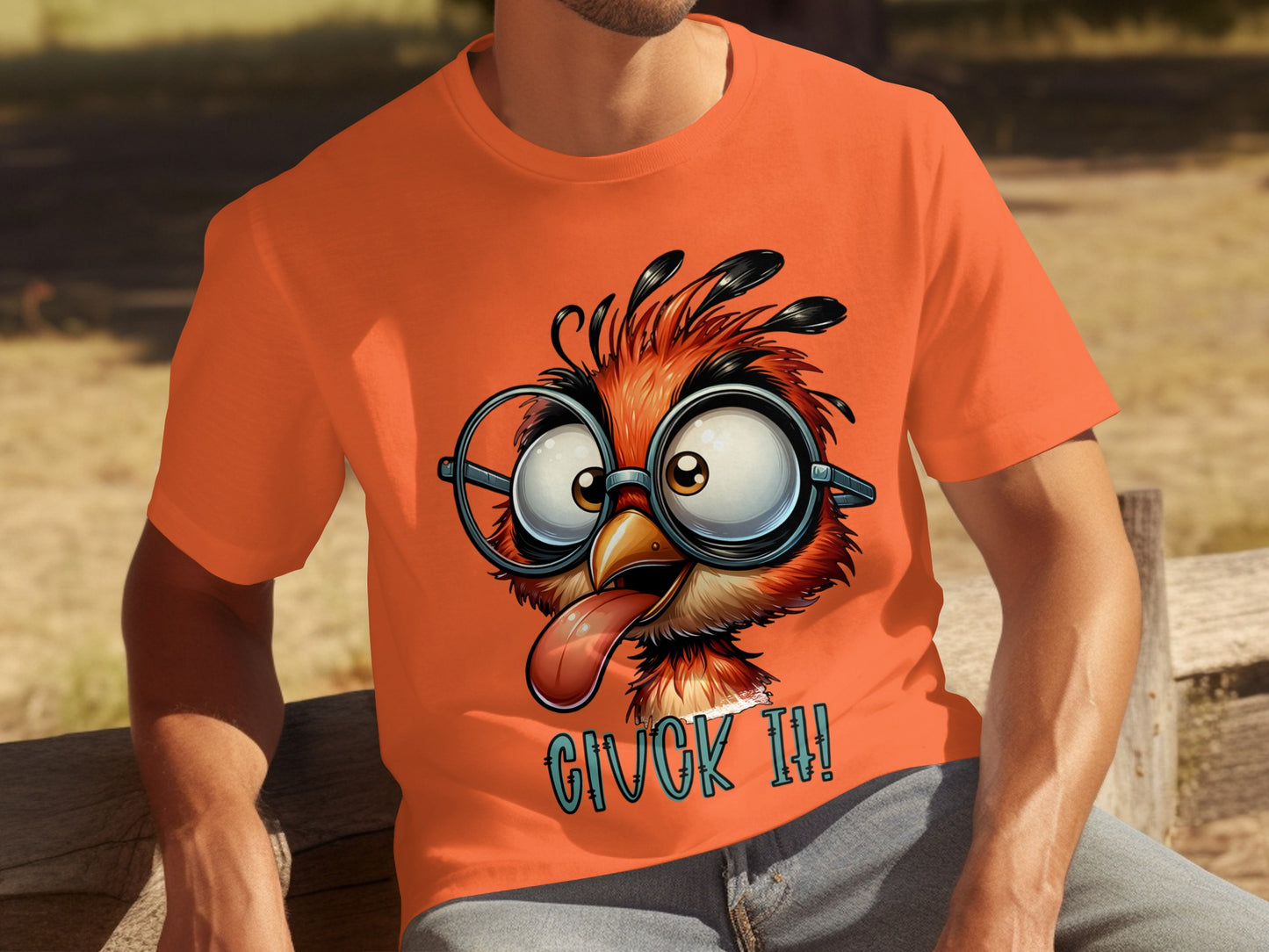 Funny Guck It Cartoon Bird Design T-shirt for Fun