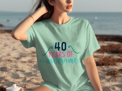 40 Years of Awesome Birthday Celebration Shirt