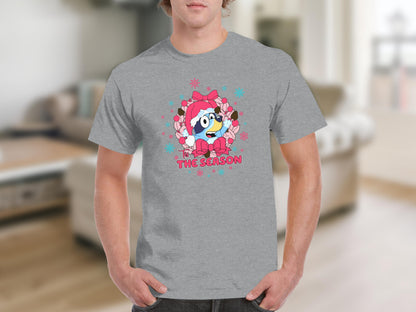 Festive Cartoon Character The Season Graphic Tee