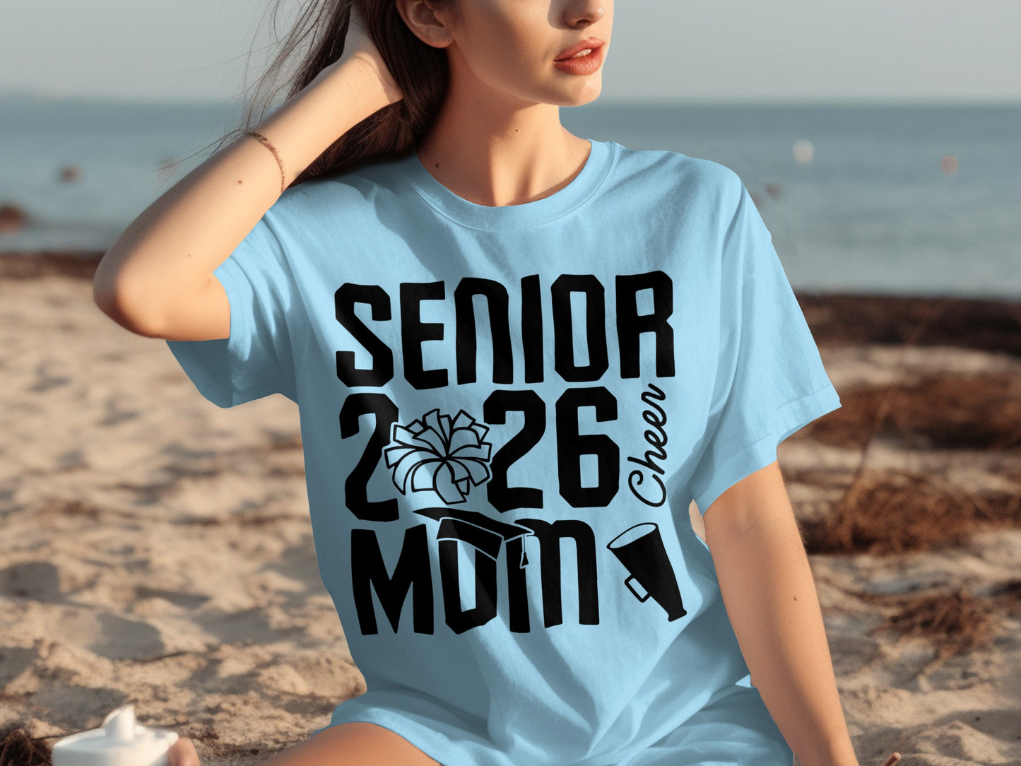 Senior 2026 Cheer Mom T-shirt for Proud Mothers