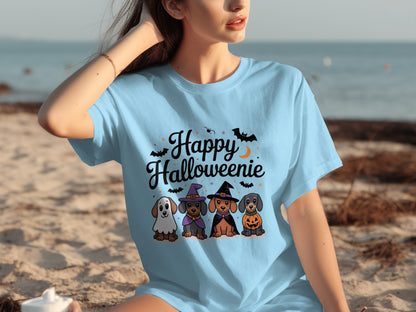 Happy Halloweenie Cute Dogs Halloween T-shirt