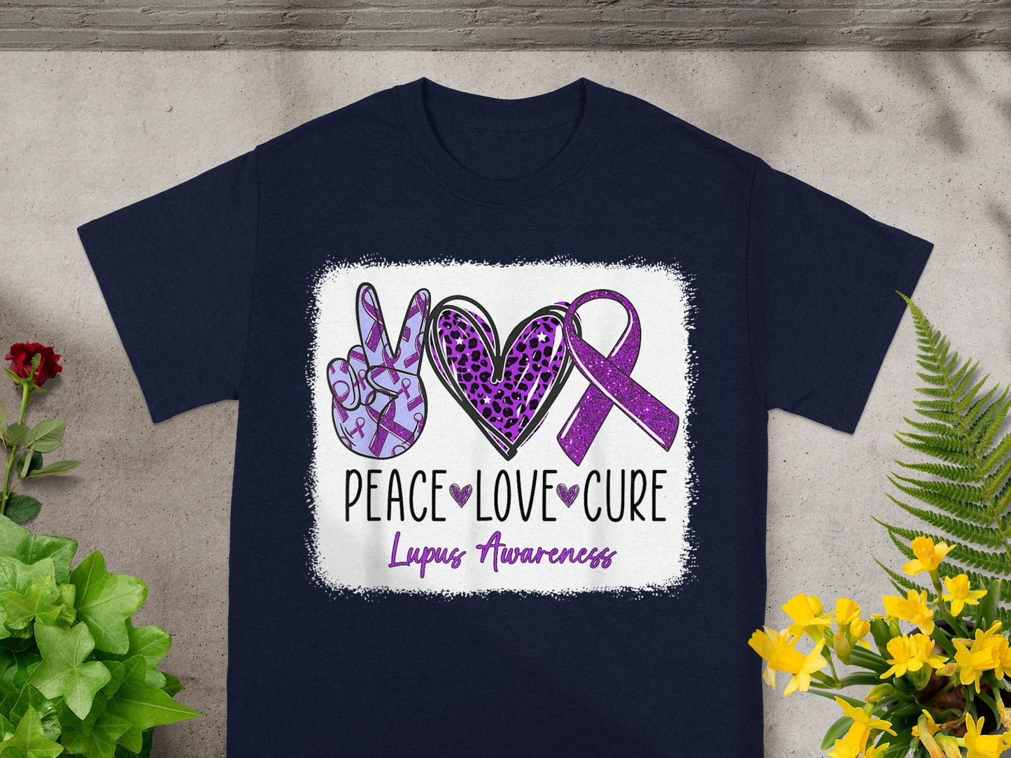 Peace Love Cure Lupus Awareness Graphic Tee