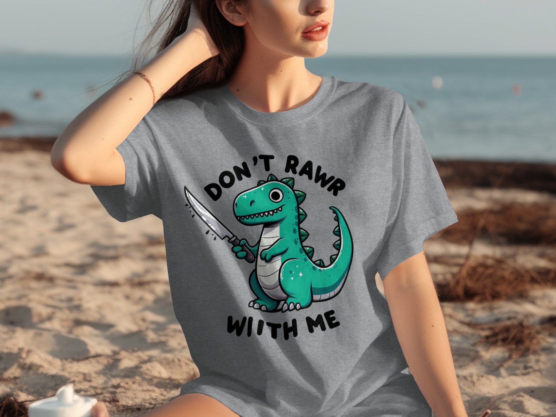 Don't Rawr With Me Dinosaur Graphic T-shirt