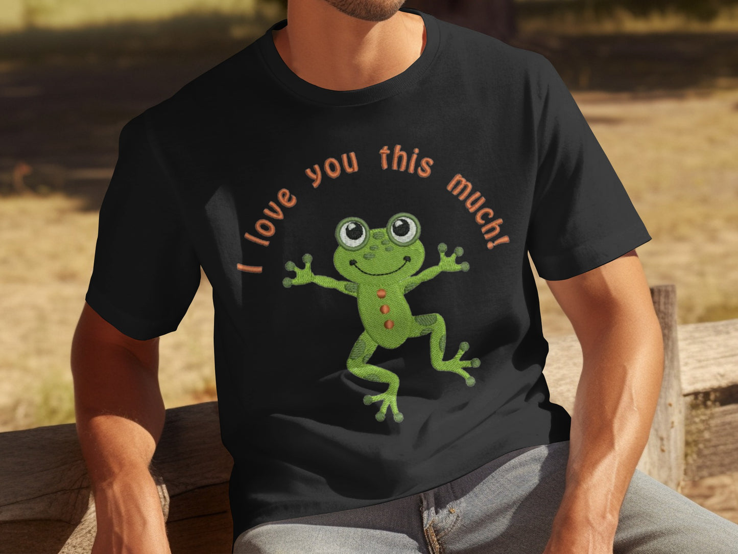 I Love You This Much Cute Frog Graphic T-Shirt