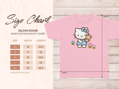 Gildan 5000B Youth T-Shirt Hello Kitty Size Chart Product Type