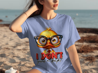 I Don't Give a Duck Funny Graphic Tee Shirt