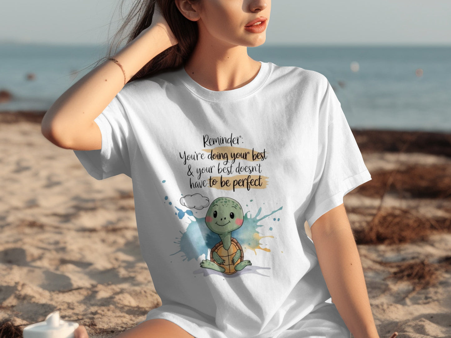 Reminder You're Doing Your Best Cute Turtle T-Shirt