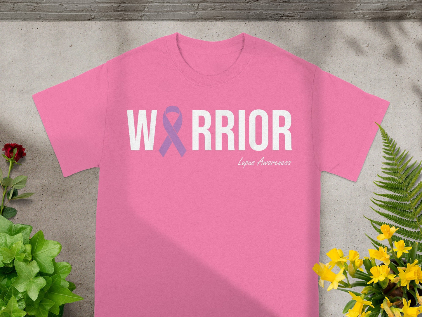 Warrior Lupus Awareness Pink Ribbon T-Shirt