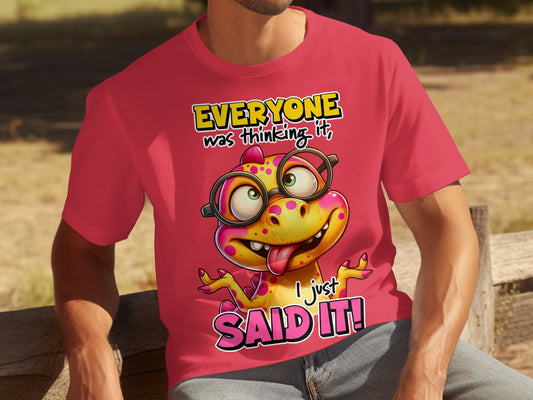 Funny Cartoon Lizard Says What Everyone Was Thinking Shirt