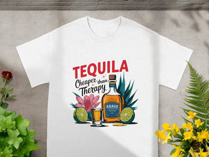 Tequila Cheaper Than Therapy Agave Graphic T-Shirt