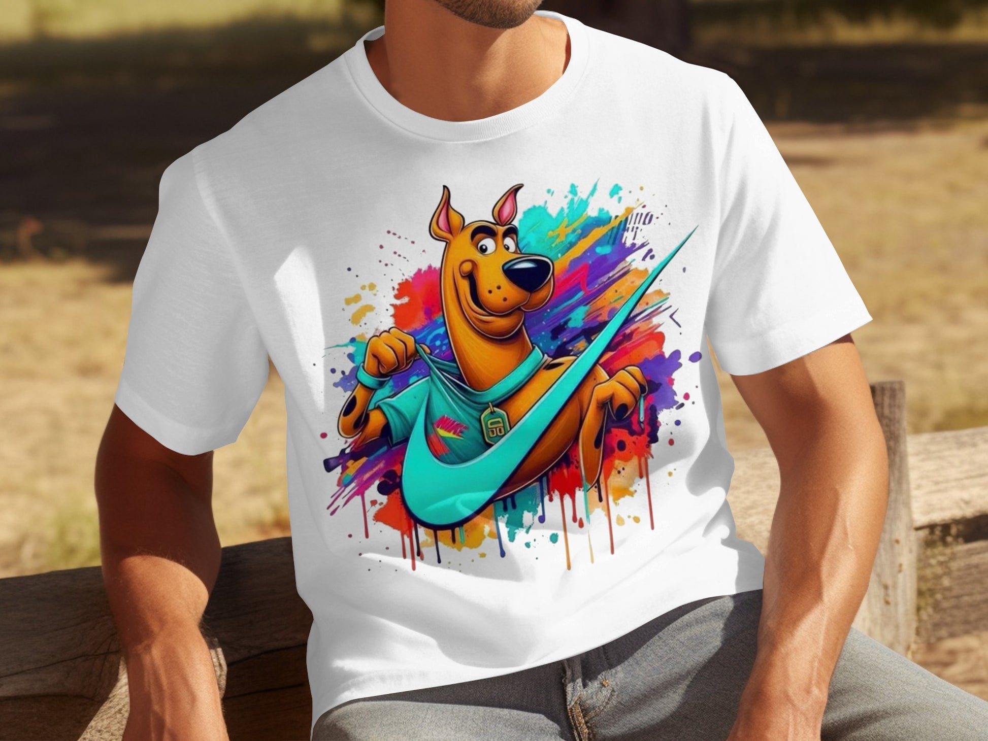 Colorful Cartoon Character Illustrative T-shirt Product