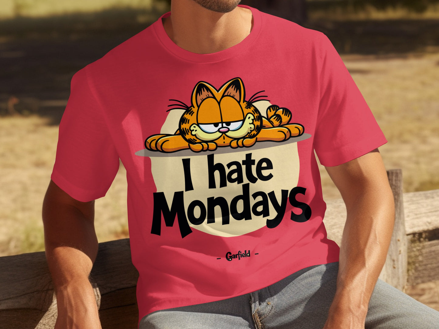 I Hate Mondays Garfield Cat Funny Graphic Tee