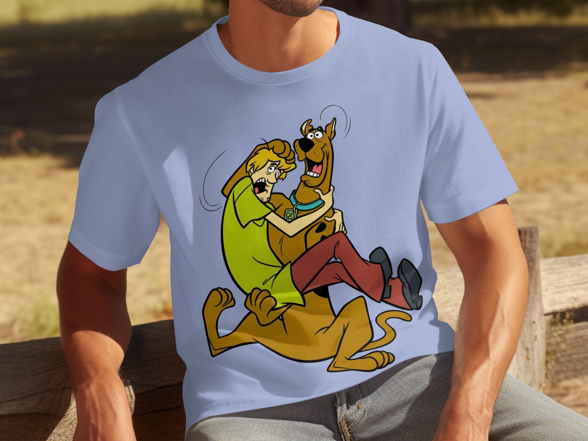 Scooby Doo and Shaggy Laughing Graphic T-Shirt