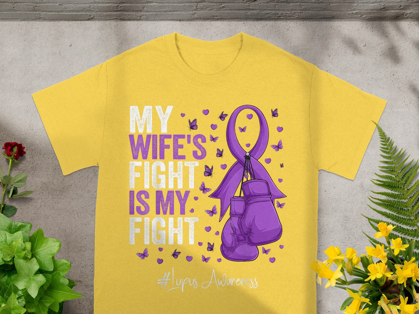 My Wife's Fight is My Fight Lupus Awareness T-Shirt