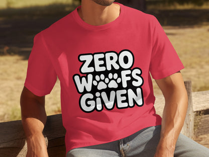 Zero Woofs Given Printed Graphic T-shirt for Pet Lovers