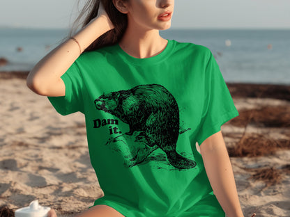 Dam It Beaver Graphic Beachwear Holiday Shirt