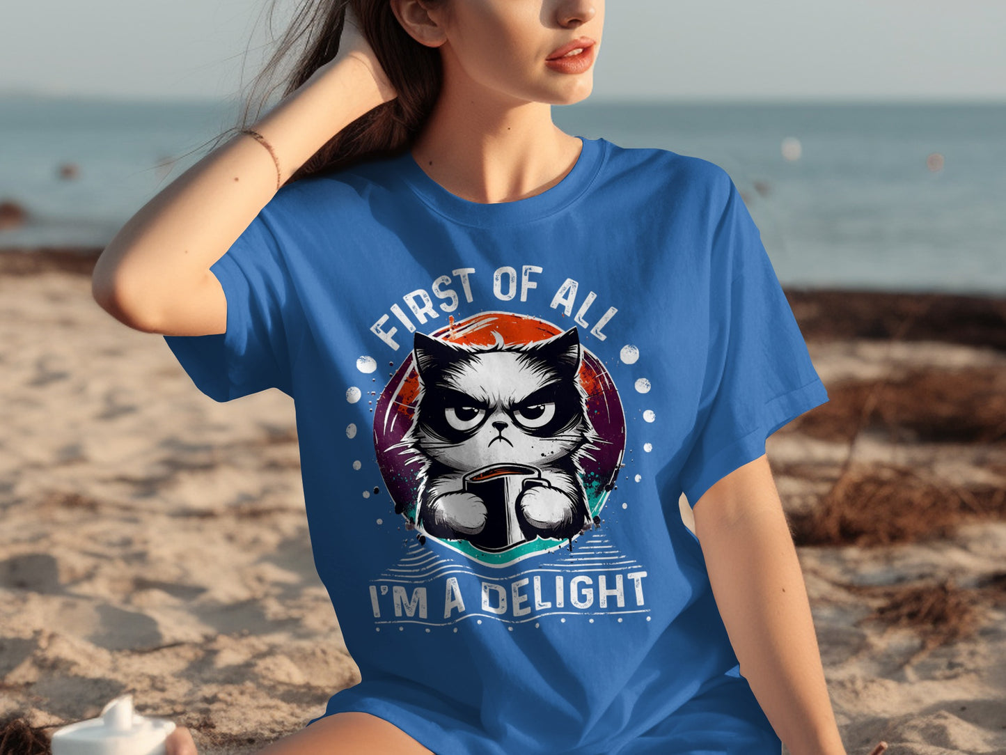 First of All I'm a Delight Grumpy Cat T-shirt