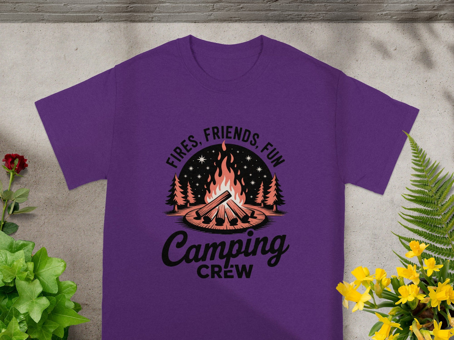 Fires Friends Fun Camping Crew T-Shirt