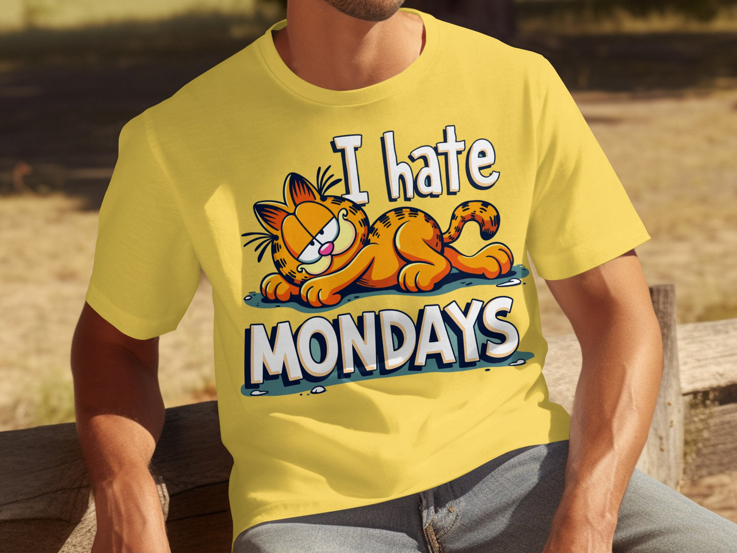 Garfield I Hate Mondays Graphic Tee Shirt