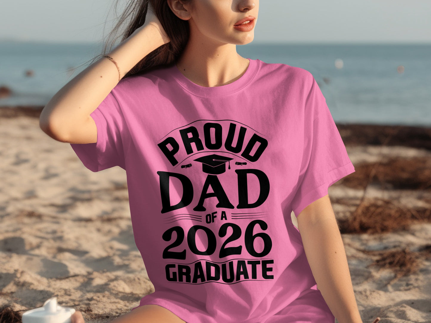 Proud Dad of a 2026 Graduate T-shirt for Proud Fathers