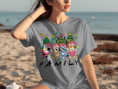 Funny Christmas Family Design Graphic T-shirt