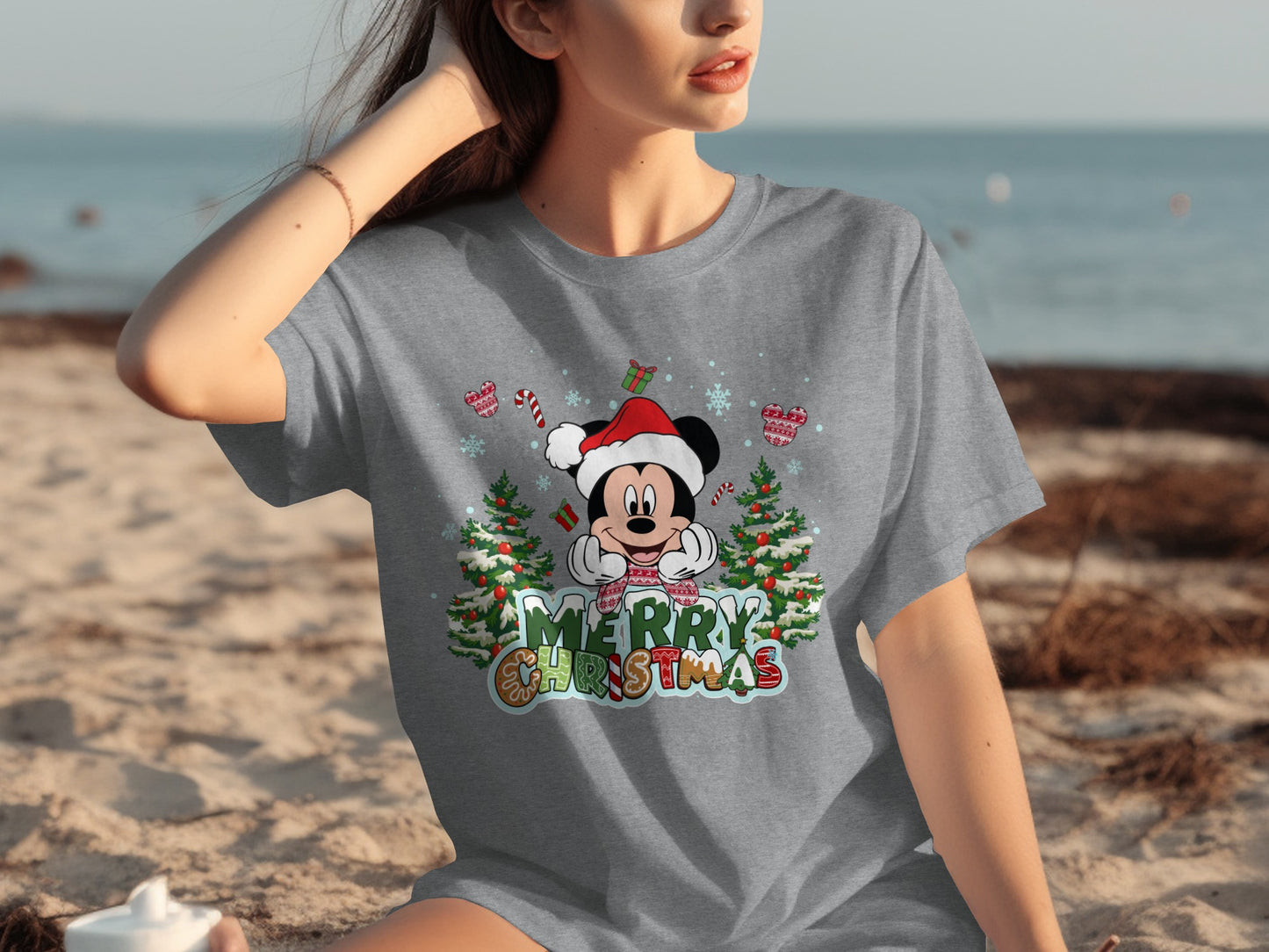Mickey Mouse Merry Christmas Holiday Tee