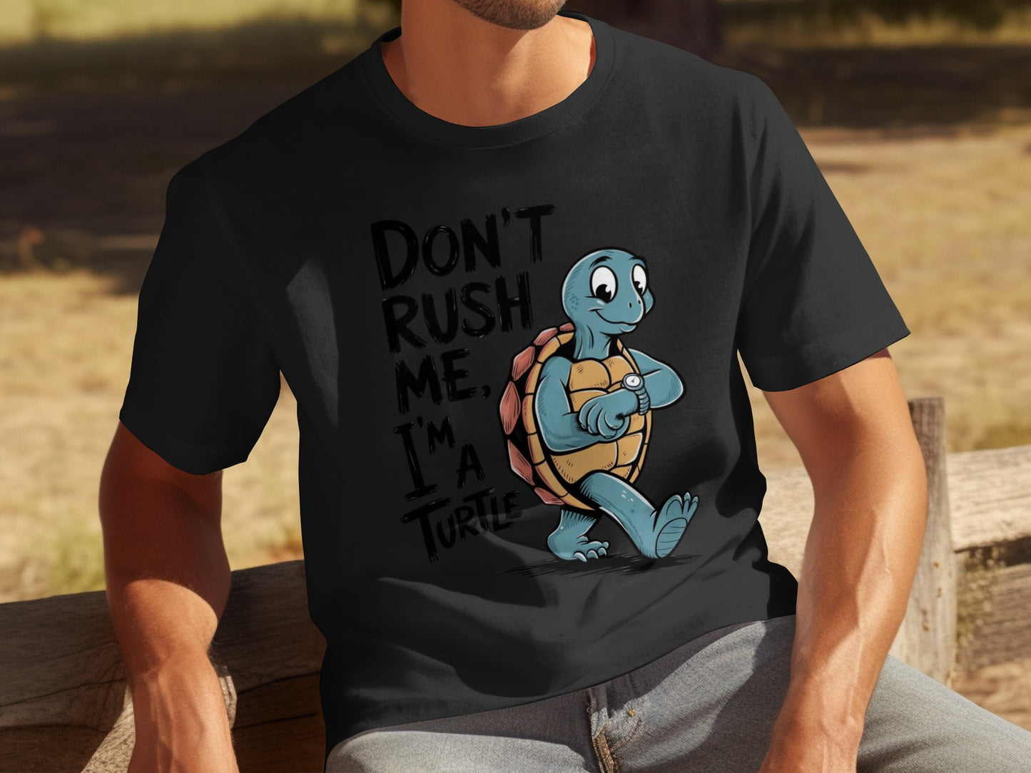 Don't Rush Me I'm a Turtle Graphic T-Shirt