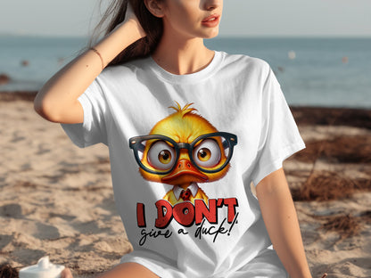 I Don't Give a Duck Graphic Tee Shirt for Casual Wear