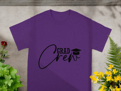 Grad Crew Shirt with Graduation Cap Design T-shirt