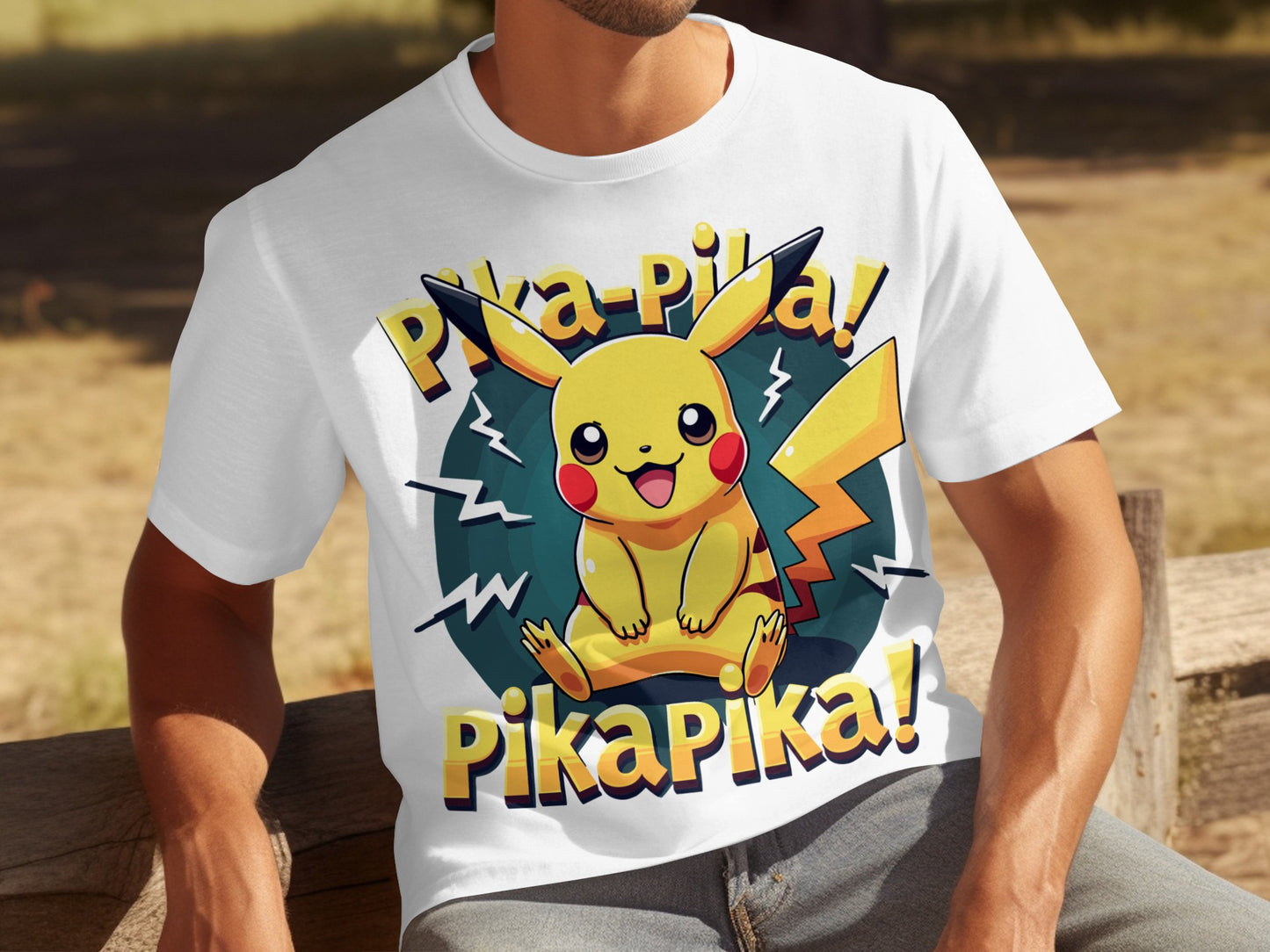 Pikachu Pika-Pika Electric Design Tshirt
