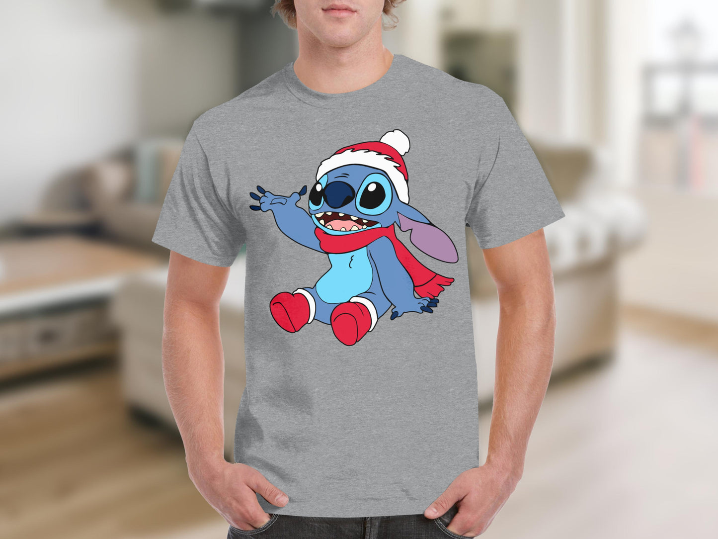 Festive Stitch Christmas Graphic Tee Shirt