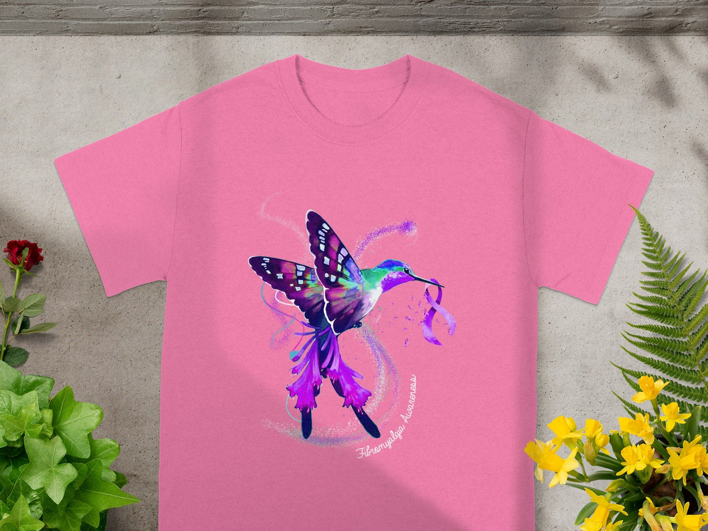 Hummingbird Fibromyalgia Awareness T-Shirt