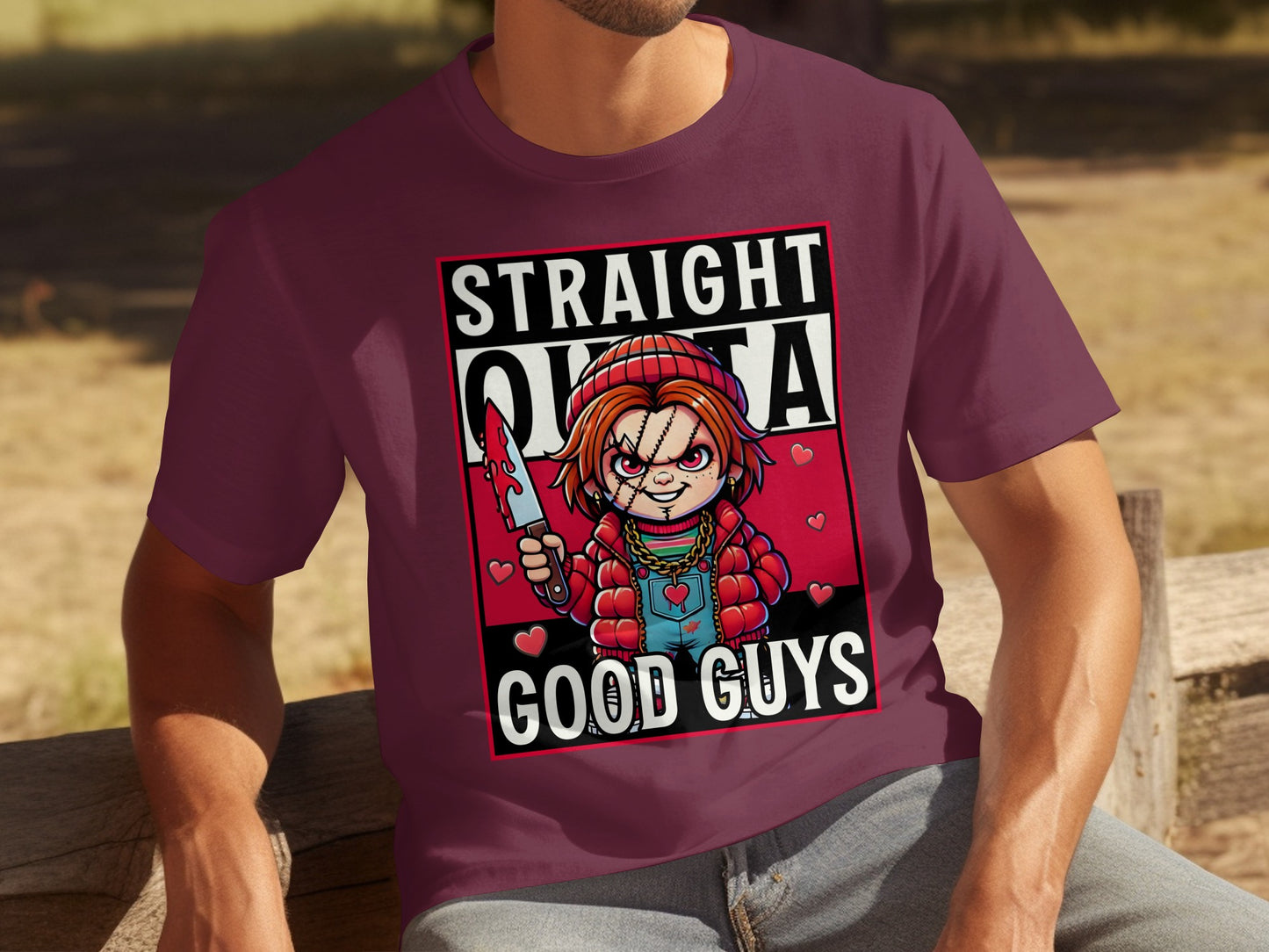 Straight Outta Good Guys Graphic T-shirt