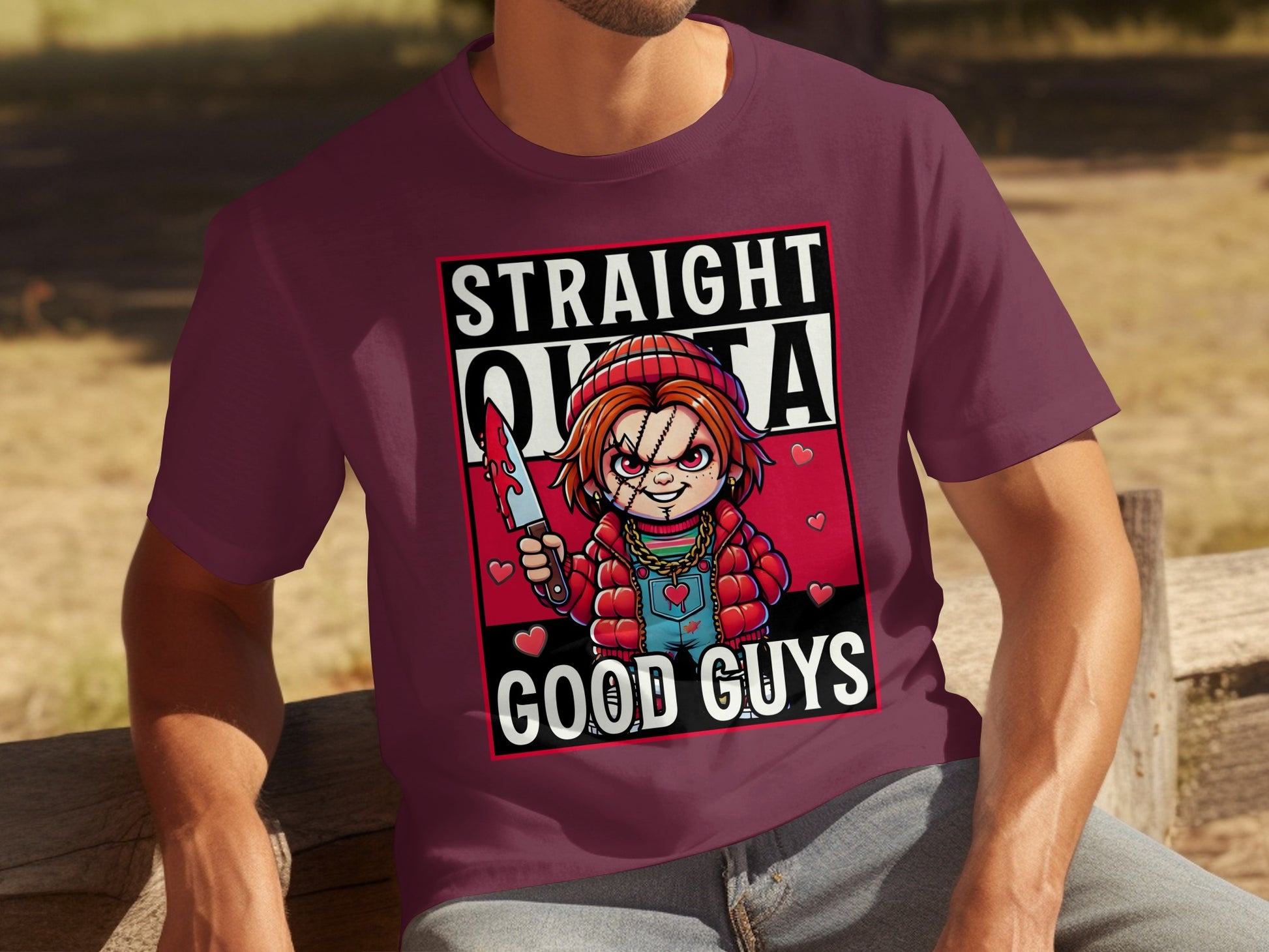Straight Outta Good Guys Graphic T-shirt
