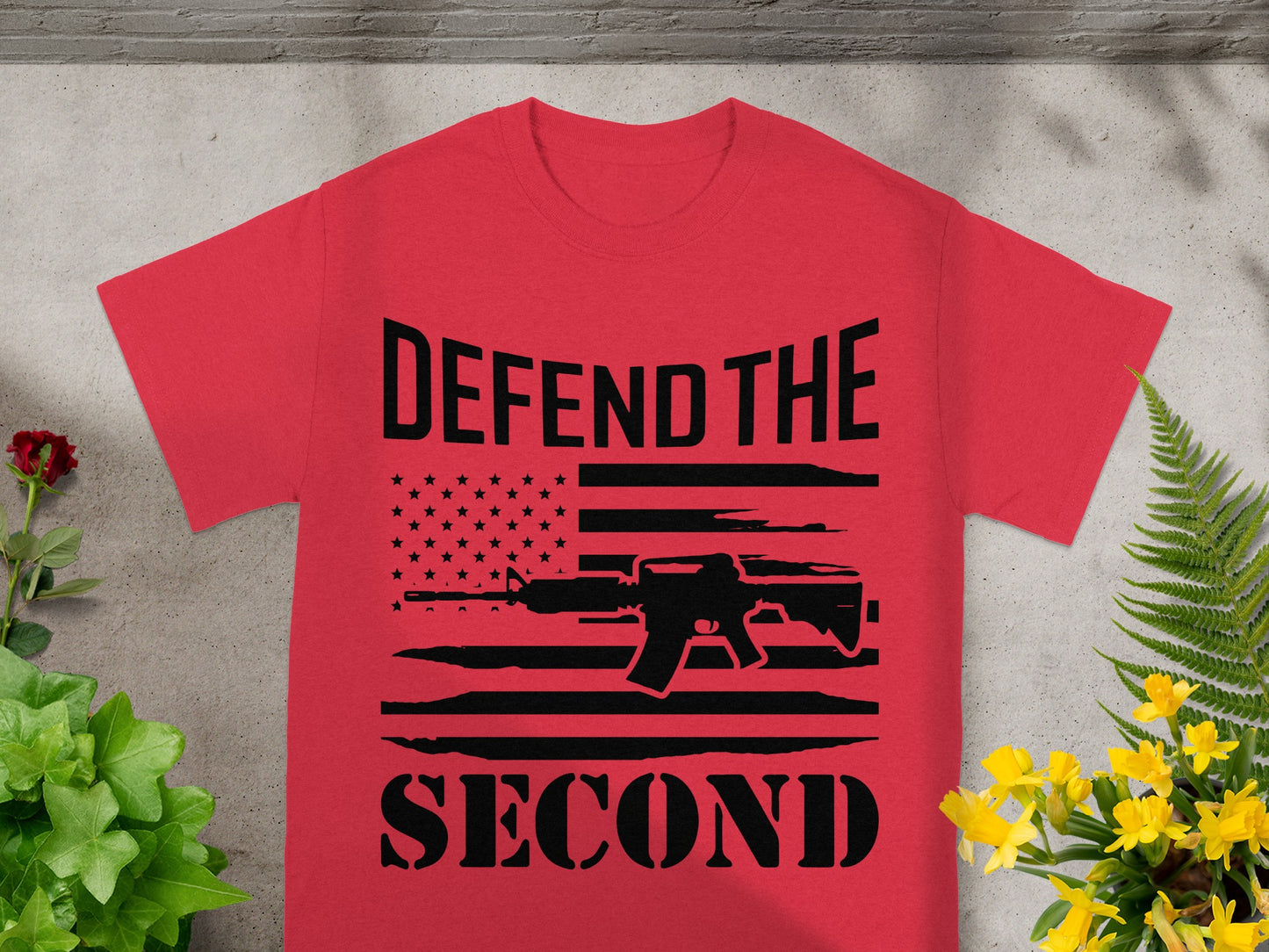 Defend The Second Rifle USA Flag Rights T-shirt