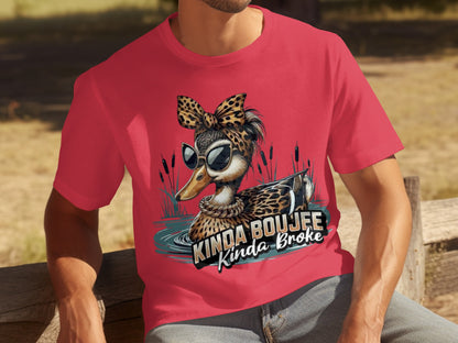 Kinda Boujee Kinda Broke Duck Graphic T-shirt