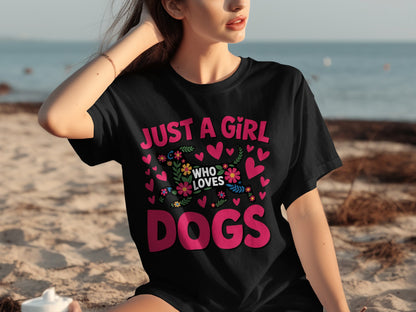Just A Girl Who Loves Dogs Graphic Tee