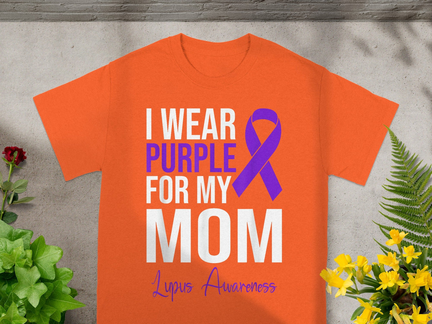I Wear Purple For My Mom Lupus Awareness T-Shirt