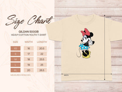 Minnie Mouse Cartoon Youth T-Shirt Gildan 5000B product type
