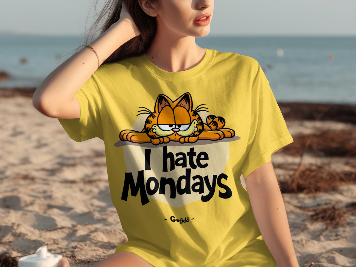 I Hate Mondays Garfield Graphic Tee-Shirt