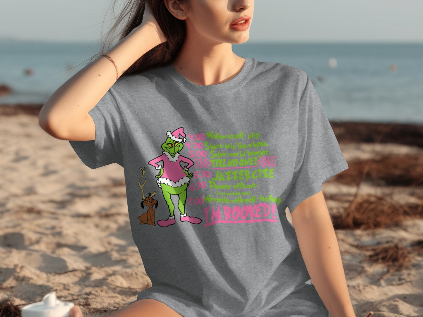 Funny Grinch Schedule I'm Booked Shirt Product