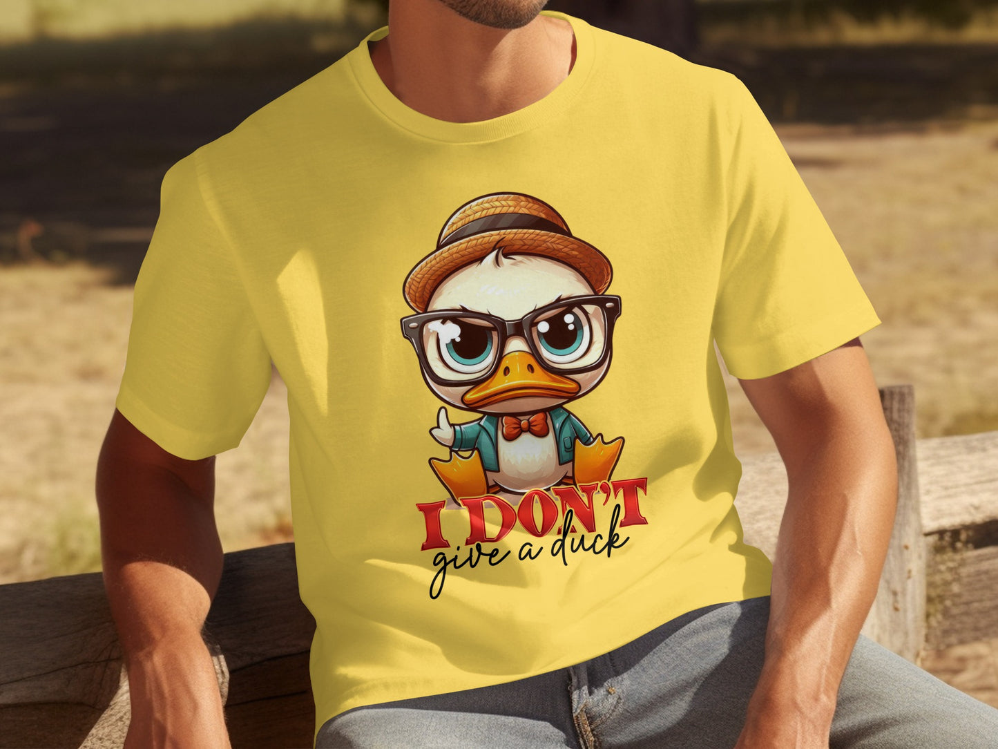 I Don't Give a Duck Cartoon Duck T-Shirt