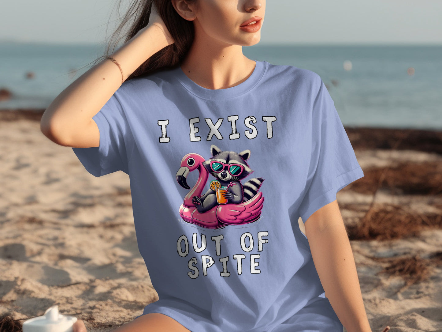 I EXIST OUT OF SPITE Flamingo Float T-shirt