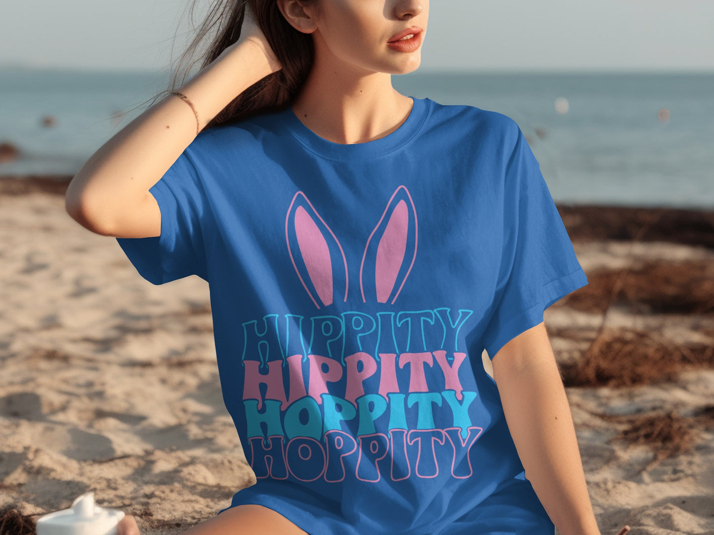 Hippity Hoppity Easter Bunny Ears Graphic Tee
